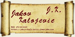 Jakov Kalojević vizit kartica